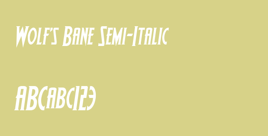 Wolf's Bane Semi-Italic