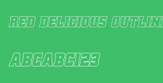 Red Delicious Outline Italic