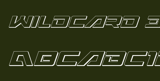 Wildcard 3D Italic