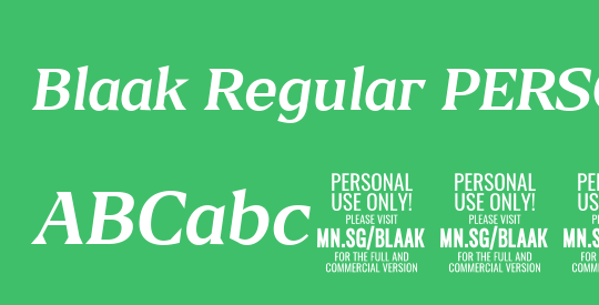 Blaak Regular PERSONAL USE