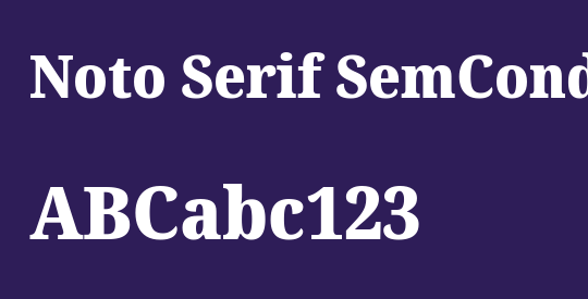 Noto Serif SemCond Blk