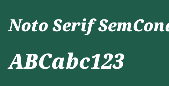 Noto Serif SemCond Blk