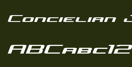 Concielian Jet Expanded Semi-Italic