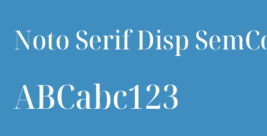 Noto Serif Disp SemCond Med