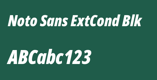 Noto Sans ExtCond Blk