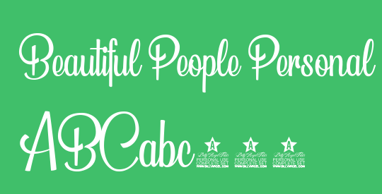 Beautiful People Personal Use