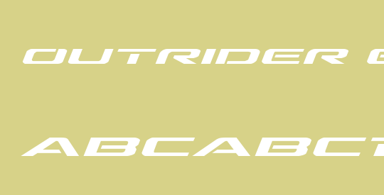 Outrider Expanded Italic