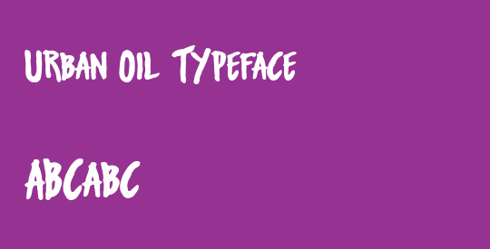 Urban Oil Typeface