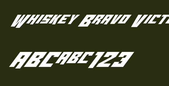 Whiskey Bravo Victor Italic