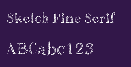 Sketch Fine Serif