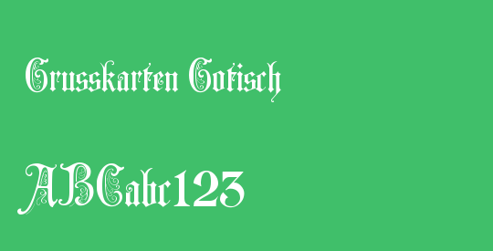 Grusskarten Gotisch