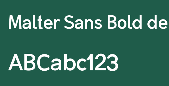 Malter Sans Bold demo