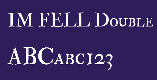 IM FELL Double Pica