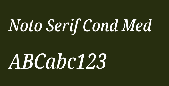 Noto Serif Cond Med