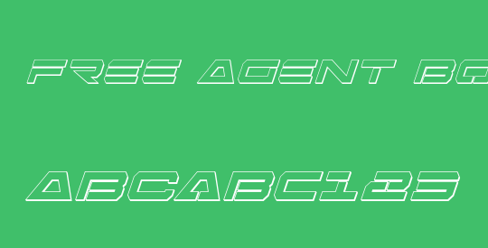 Free Agent Bold 3D Italic
