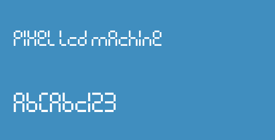Pixel lcd machine