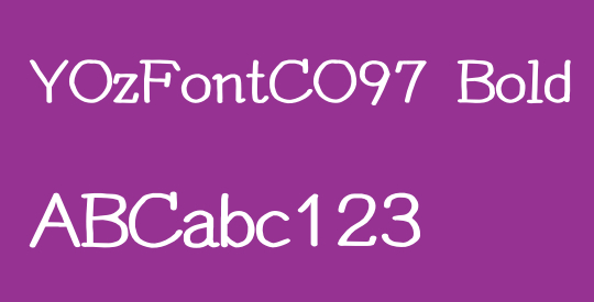 YOzFontCO97 Bold