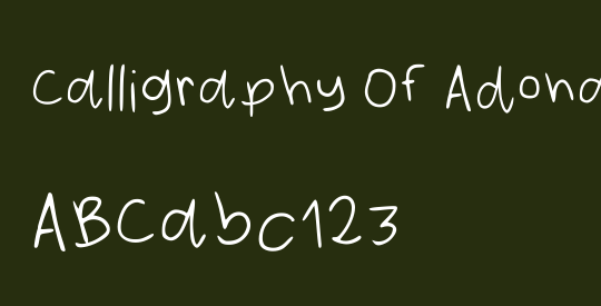 Calligraphy Of Adonai