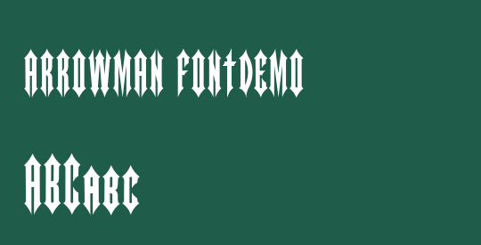 ARROWMAN FONTDEMO