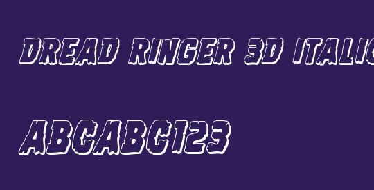 Dread Ringer 3D Italic