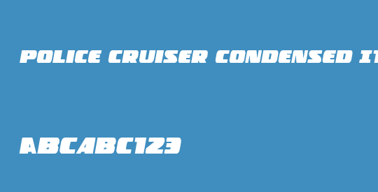 Police Cruiser Condensed Italic