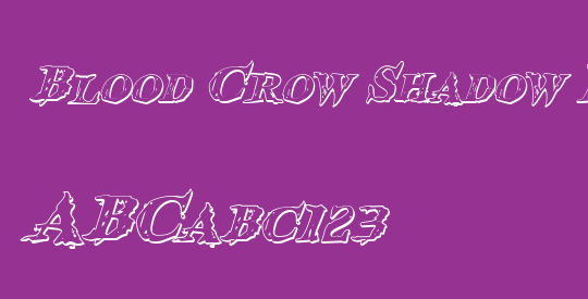 Blood Crow Shadow Italic