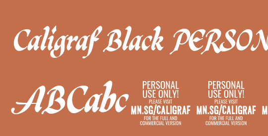Caligraf Black PERSONAL USE
