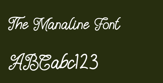 The Manaline Font