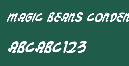 Magic Beans Condensed Italic