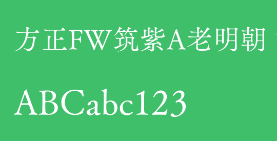 方正FW筑紫A老明朝 简 R