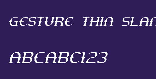 Gesture Thin Slant BRK