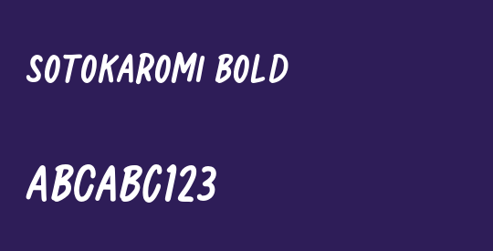 Sotokaromi Bold