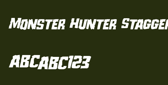 Monster Hunter Staggered Italic