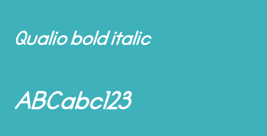 Qualio bold italic