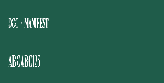 DCC - Manifest