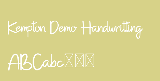 Kempton Demo Handwritting