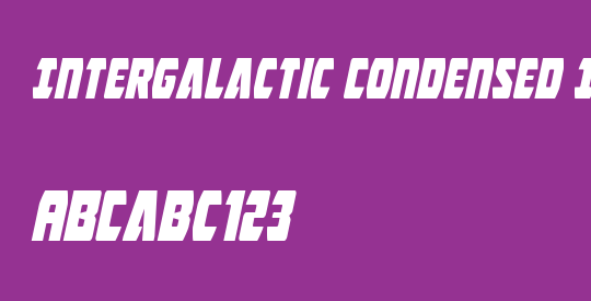 Intergalactic Condensed Italic