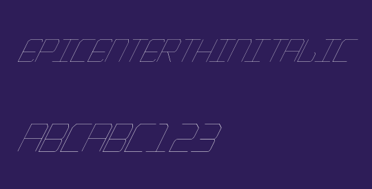EpicenterThinItalic