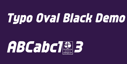 Typo Oval Black Demo