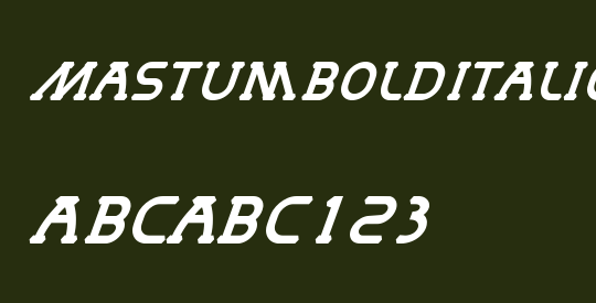 MastumBoldItalic