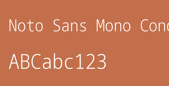 Noto Sans Mono Cond Light