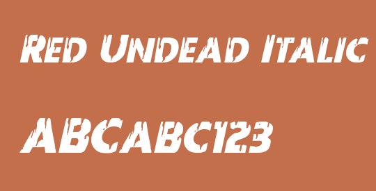 Red Undead Italic