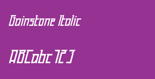 Gainstone Italic