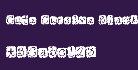 Cute Cursive Blackout