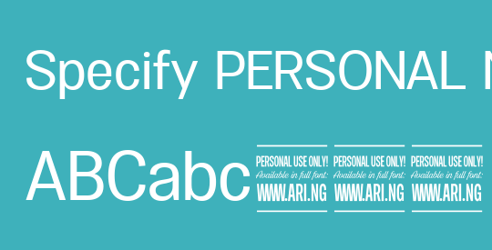 Specify PERSONAL Normal