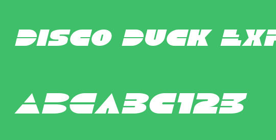 Disco Duck Expanded Italic