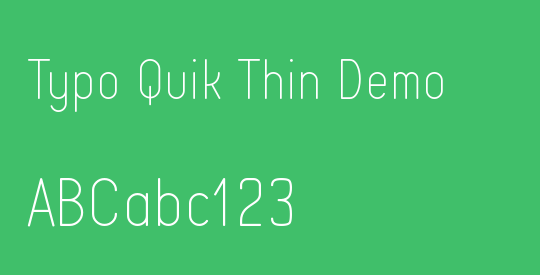 Typo Quik Thin Demo