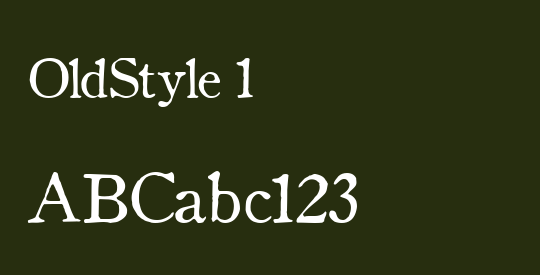OldStyle 1