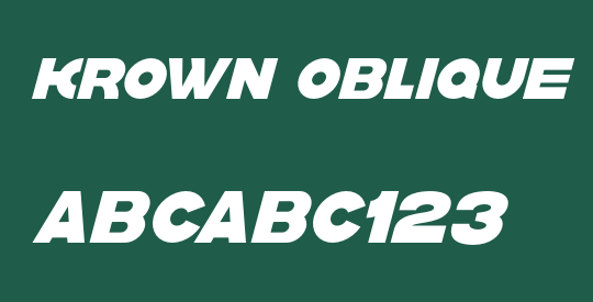 krown oblique