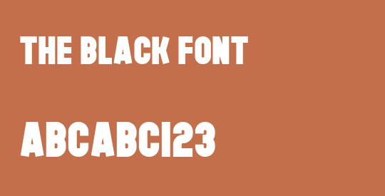 The Black Font